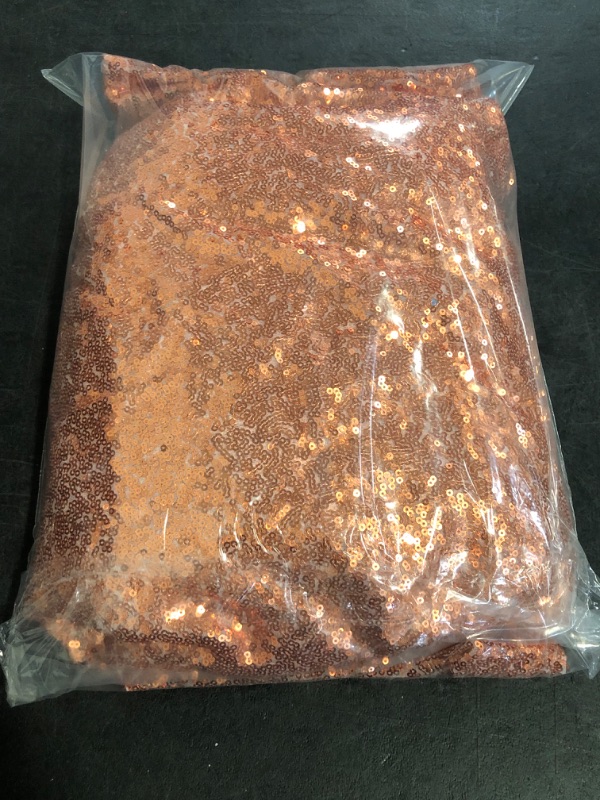 Photo 1 of 60"x102" Pink Rose Gold Sequin Fabric Sparkly Sequin Fabric by The Yard Knit Sew for Shower Curtain Drawer Storage Cubes Mermaid Tail Wedding Dress Home Curtain DIY
