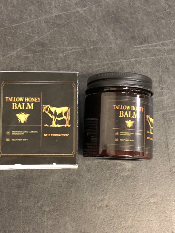 Photo 1 of IIIMEIDU Beef Tallow for Skin, Tallow and Honey Balm for Face Moisturizer Balm, 100% Natural Organic Grass-Fed Beef, Honey, Vitamin E Oil for Body & Face (4.2 Oz, honey/balm)
