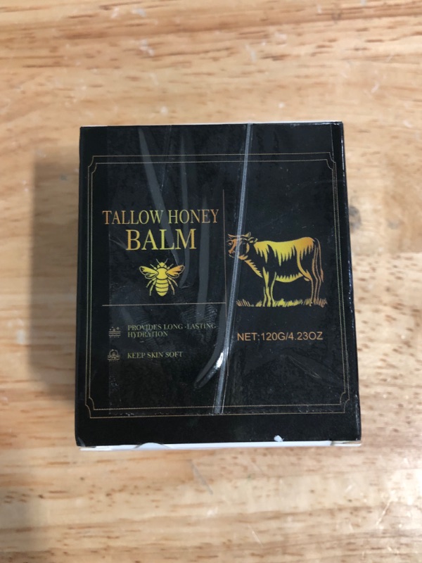 Photo 1 of IIIMEIDU Beef Tallow for Skin, Tallow and Honey Balm for Face Moisturizer Balm, 100% Natural Organic Grass-Fed Beef, Honey, Vitamin E Oil for Body & Face (4.2 Oz, honey/balm)
