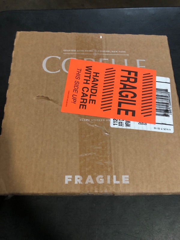 Photo 1 of Corelle Vitrelle 18-Piece Service for 6 Dinnerware Set Triple Layer Glass and Chip Resistant, Lightweight Round Plates and Bowls Set, Winter Frost White
