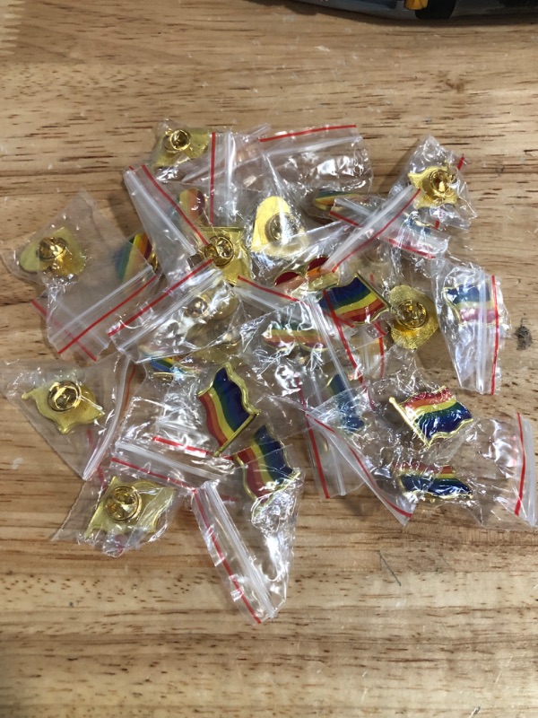 Photo 1 of Gay Pride Pin Set Rainbow Heart Flag Lapel Pins Lgbtq Accessories Transgender Buttons for Men Women Clothes Bags
