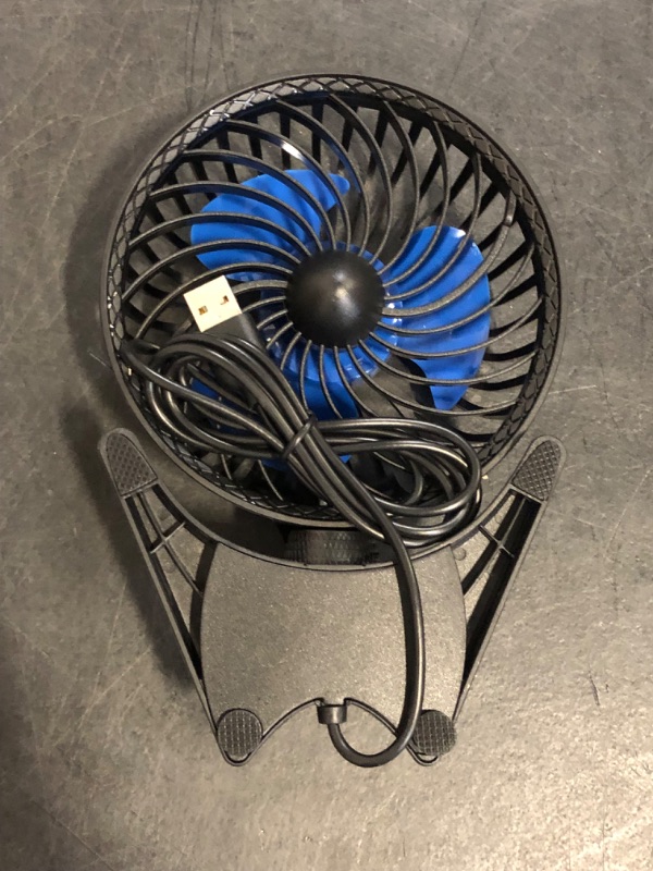 Photo 1 of USB Desk Fan, Small Fans with CVT Variable Speeds, Strong Cooling Airflow, Quiet Portable, Desktop Mini Personal Table Fan for Room, Home, Office, Bedroom, Blue Black

