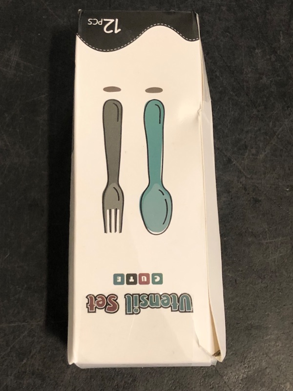 Photo 1 of 12 Pieces Toddler Utensils Set, Plastic Spoons and Forks Set for Kids, Children Safe Flatware, Plastic Reusable Cutlery, BPA Free, Dishwasher Safe
