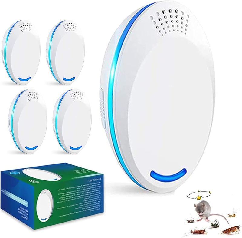 Photo 1 of Missing One ** Mouse Mice Repeller Indoor, 4 PCS Rodent Rat Repellent, Ultrasonic Pest Mouse Repeller, Spider Repellent Indoor, Pest Roach Repellent Ultrasonic Plug in, 4 inch