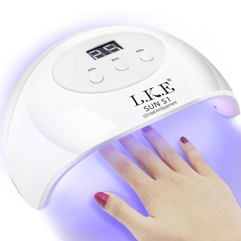 Photo 1 of UV Nail Lamp,LKE Nail Dryer 72W UV Light for Gel Nails UV LED Nail Lamp for Gel Nail Polish Kit with 3 Timer Settings Professional UV Nail Light Nail Art Tools Auto Sensor
