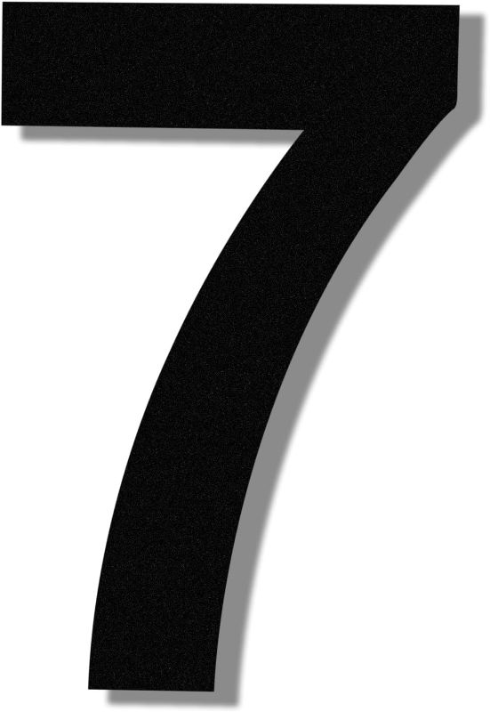 Photo 1 of Cobata Modern House Numbers-10 Inch High Stainless Steel Home Address Numbers/Floating Appearance/Easy to Install/Black/Number 7