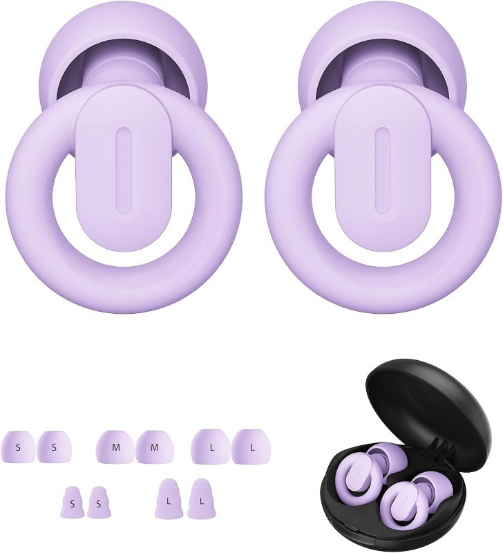 Photo 1 of Ear Plugs for Sleeping Noise Cancelling, Reusable Earplugs for Noise Reduction, Soft Silicone Hearing Protection Ear Plugs for Sleep, Work, Noise Sensitivity, Study, Snoring, Concert 30-35dB
