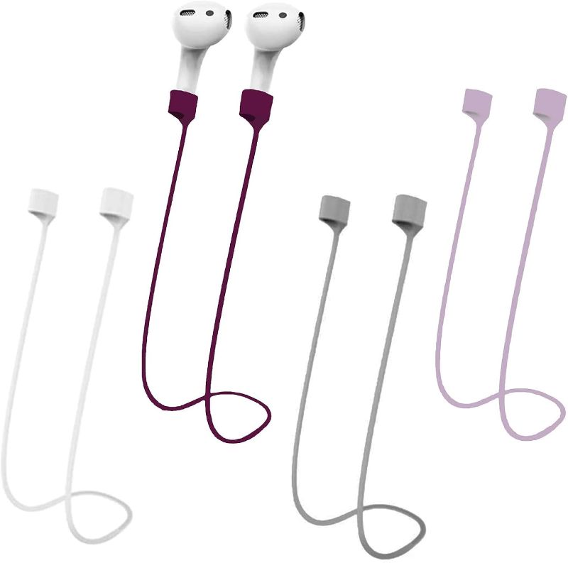 Photo 1 of Magnetic Anti-Lost Straps for AirPods,Colorful Soft Silicone Sports Lanyard, Neck Rope Cord