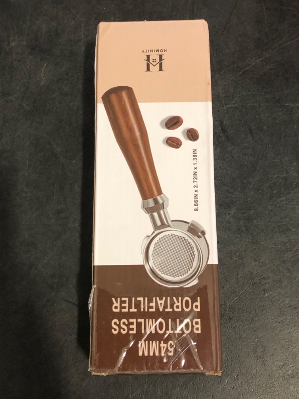Photo 1 of 54mm Bottomless Portafilter Compatible with Barista, Bambino, Duo-Temp, Infuser Espresso Machines with 18g Filter Basket, 304 Stainless Steel 3-Ear Head with Rosewood Handle, Espresso Accessories
