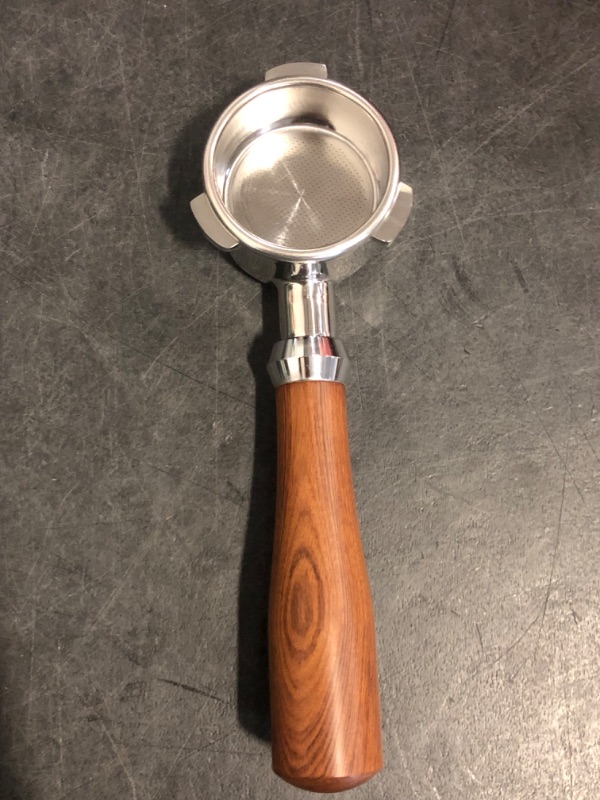 Photo 1 of 54mm Bottomless Portafilter Compatible with Barista, Bambino, Duo-Temp, Infuser Espresso Machines with 18g Filter Basket, 304 Stainless Steel 3-Ear Head with Rosewood Handle, Espresso Accessories
