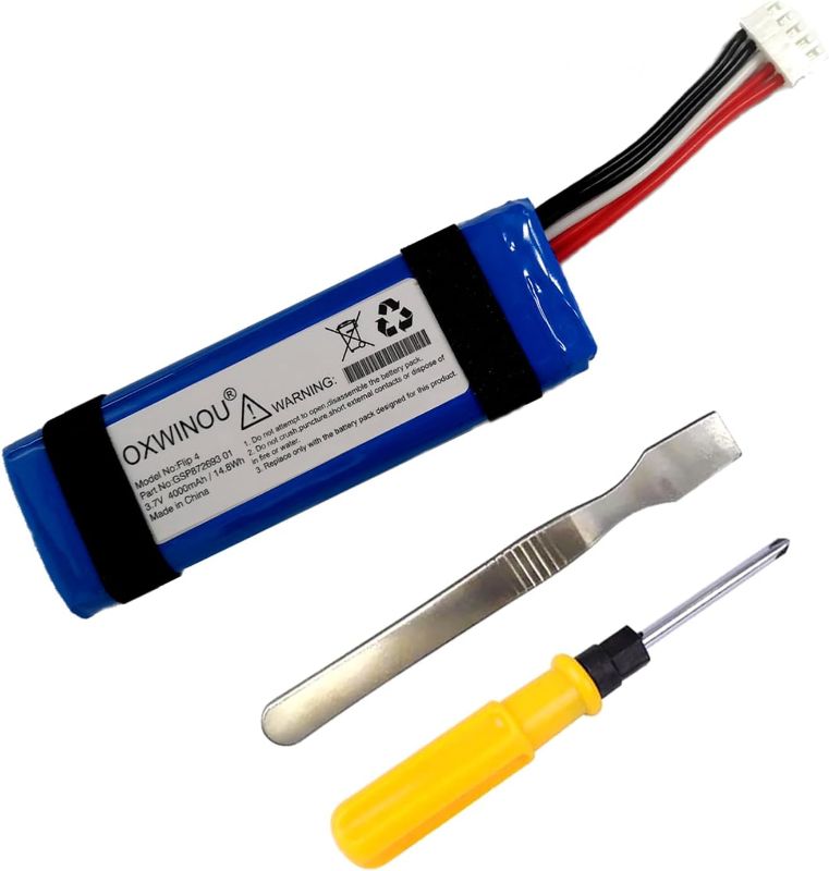 Photo 1 of Compatible with JBL Flip 4, Flip 4 Special Edition Compatible with JBL GSP872693 01 3.7V 4000mAh (1-Pack)