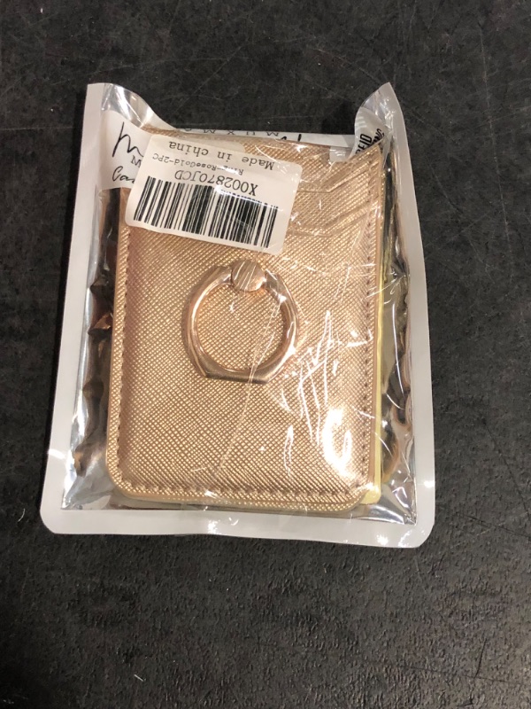 Photo 1 of BIAJIYA Cell Phone Card Holder Pu Leather Rose/Gold
