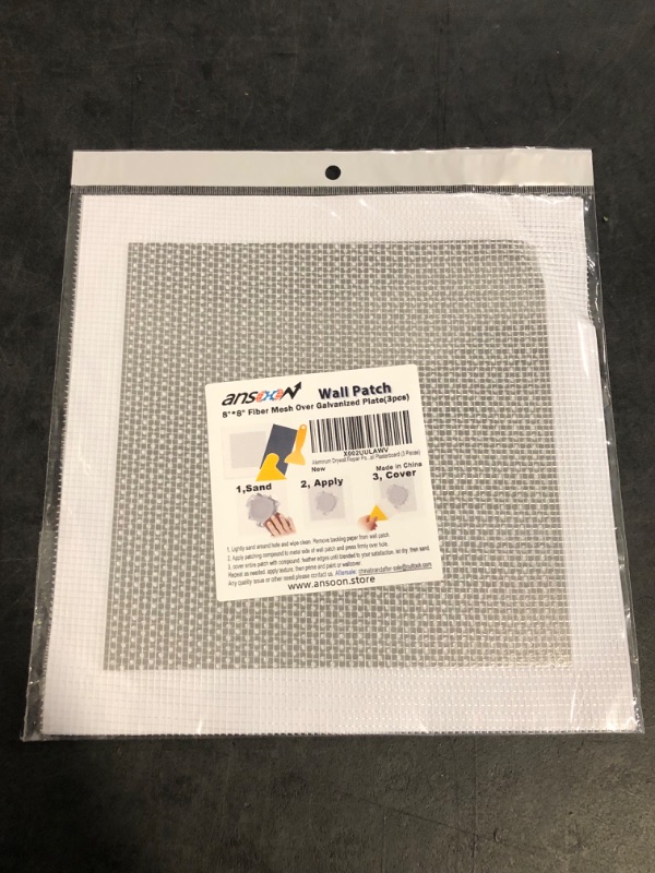 Photo 1 of 8 inch Drywall Repair Patch, Wall Patch Repair Kit, Self Adhesive Wall Fiber Mesh Repair, Large Hole Sheet Rock Patch for Drywall, Aluminum Metal Sheetrock Ceiling Dry Patch for Drywall Plaster
