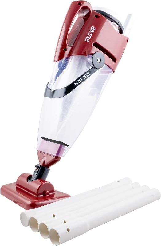 Photo 1 of POOL BLASTER Pulse Cordless Pool Vacuum w/Pole Set - Large Debris Capacity & Fast Hoseless Cleaning of Inground & Above Ground Pools, Handheld Rechargeable Pool Cleaner for Sand, Silt & Leaves
