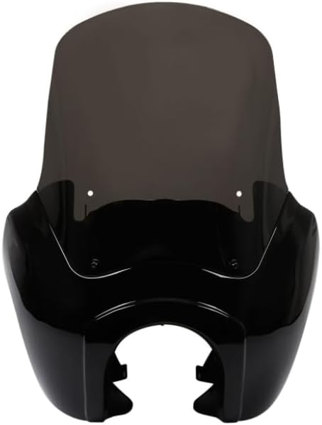 Photo 1 of Gloss Black 5.75" Headlight Fairing Cover with 15'' Smoke Windshield Fits for Harley Dyna FXDXT FXR T-Sport