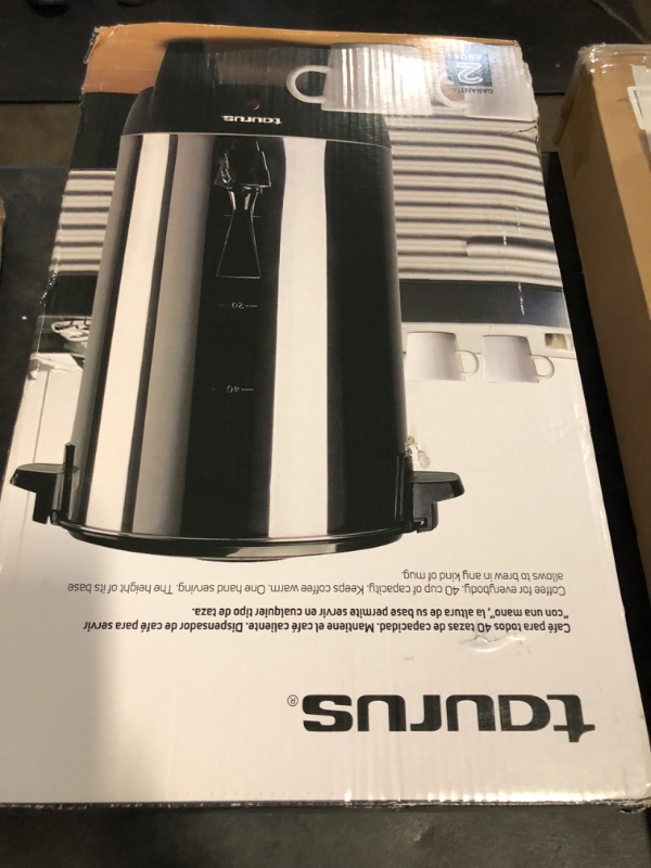 Photo 1 of *Similar to Picture** Taurus Brand Coffee Urn with Automatic Temperature Control, Cup Per Minute Brewing, Ready Light and Easy Clean Up
