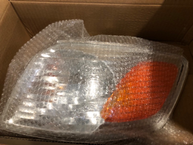 Photo 1 of Headlights Assembly for 2000-2001 Toyota Camry Headlamp Replacement with Amber Corner Lamps, Chrome Housing Amber Reflector Pair Set
