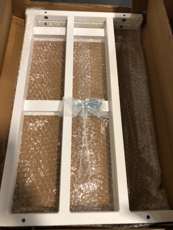Photo 1 of Fixed Window Safety Guard for Children Child Kids 14”x 38” *2 Pack Adjustable Width Prevents Accidental Falls, Non-Egress, Tamper Resistant Screws Included, White
