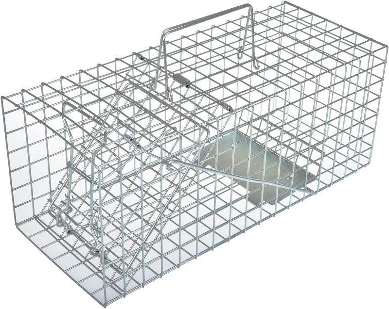 Photo 1 of Heavy Duty Humane Live Animal Cage Trap for Squirrels, Weasels and Similar-Size Rodents - 17” x 7” x 7”