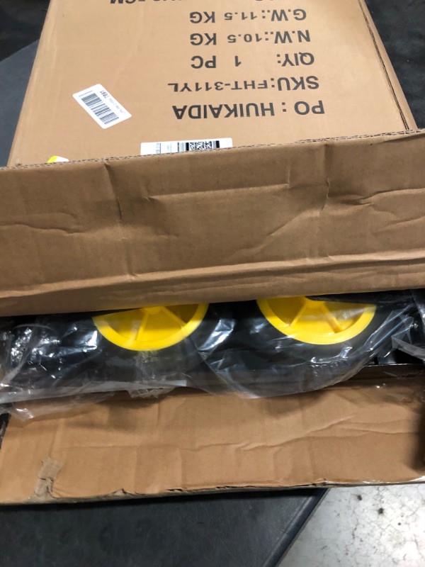 Photo 1 of New 3-in-1 Convertible Hand Truck Dolly 500lb, Folding Hand Dolly Heavy Duty with Rubber Brake-Wheels, Anti-Slip Strip and 2 Elastic Ropes
