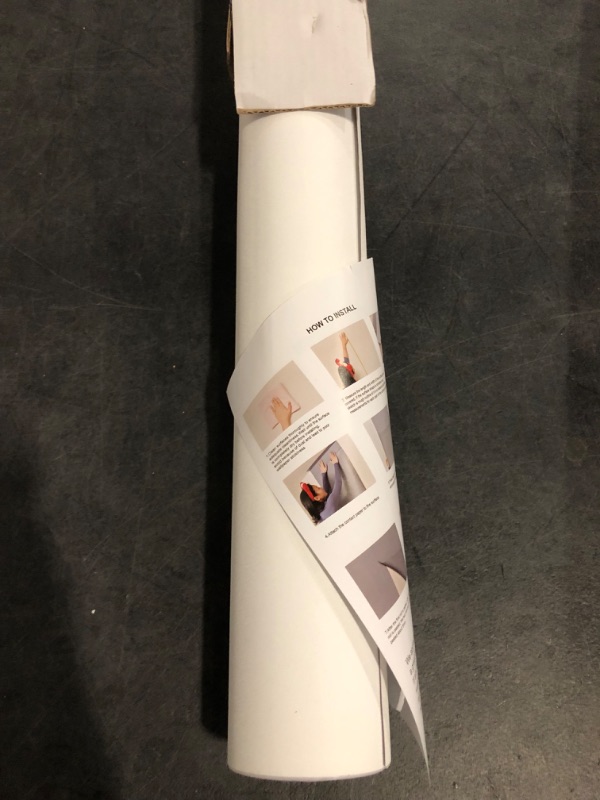 Photo 1 of 24"x394" White Peel and Stick Wallpaper Matte Solid Textured Embossed Self Adhesive Removable Waterproof Contact Paper for Cabinets Bedroom Livingroom Shelf Liner Drawer
