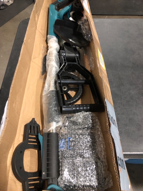 Photo 1 of Cordless  Wacker Eater Battery Powered, 21V Lightweight Electric Weed Trimmer with 2 Battery Operated & Charger& Wheels & Shears, No-String Grass Trimmer/Brush Cutter/Lawn Edger for Yard Garden