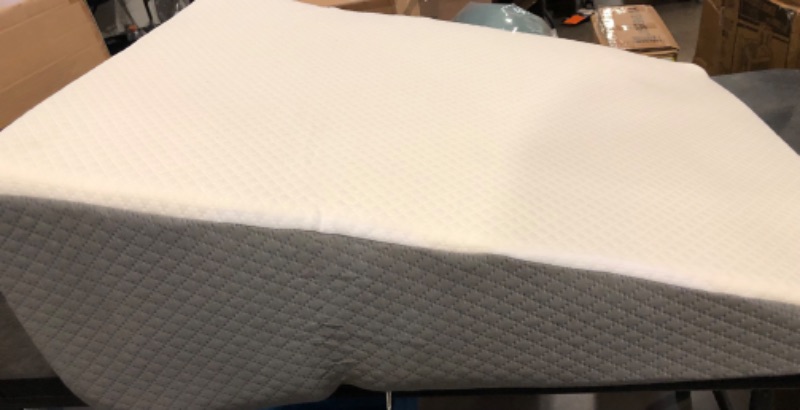 Photo 1 of Wedge Pillow for Sleep Apnea, 12 Inch Bed Wedge Pillow for Headboard, Headboard Triangle Pillow Wedge for Acid Reflux, After Surgery, Snoring, Cooling Memory Foam Top, Removable Cover
