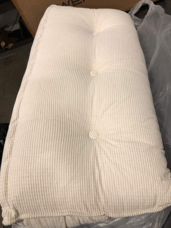 Photo 1 of Large White Headboard Pillow Triangular Twin, Soft Wedge Pillow Headboard Positioning Support Reading Backrest Pillow for Day Bunk Backrest Support
