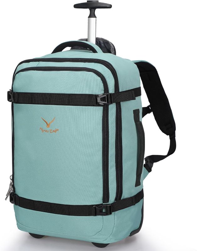 Photo 1 of Hynes Eagle Rolling Backpack 42L Backpack with Wheels for Women Men Mint Green