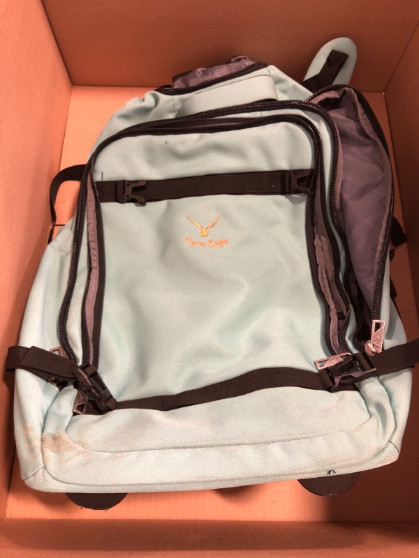 Photo 1 of Hynes Eagle Rolling Backpack 42L Backpack with Wheels for Women Men Mint Green

