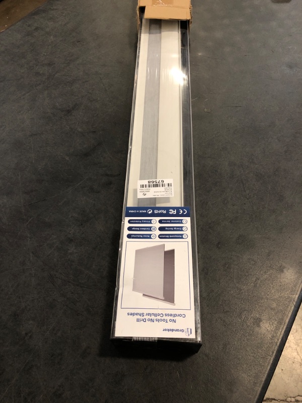 Photo 1 of Grandekor Cellular Shades Cordless, Honeycomb Blinds Blackout 35x64 Thermal Insulated, Pull Down Window Shade for Bedroom, Easy Lift & Lower Room Darkening Blinds, White-White
