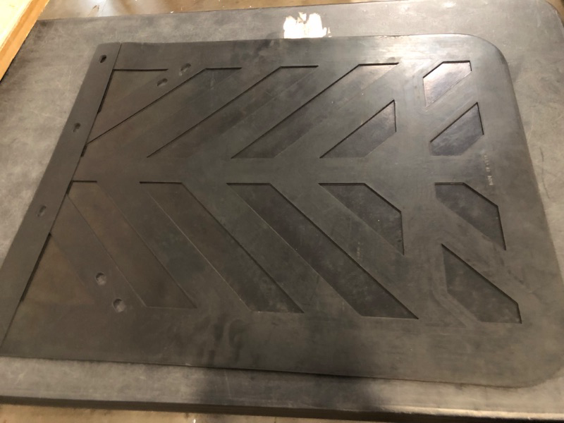 Photo 1 of Mud Flaps for Semi Trucks Tractor Trailer Heavy Duty TPE Polymer Rubber Mudflaps Oversized Splash Guard, 24 x 30 Inch, Cut Corner Design.
