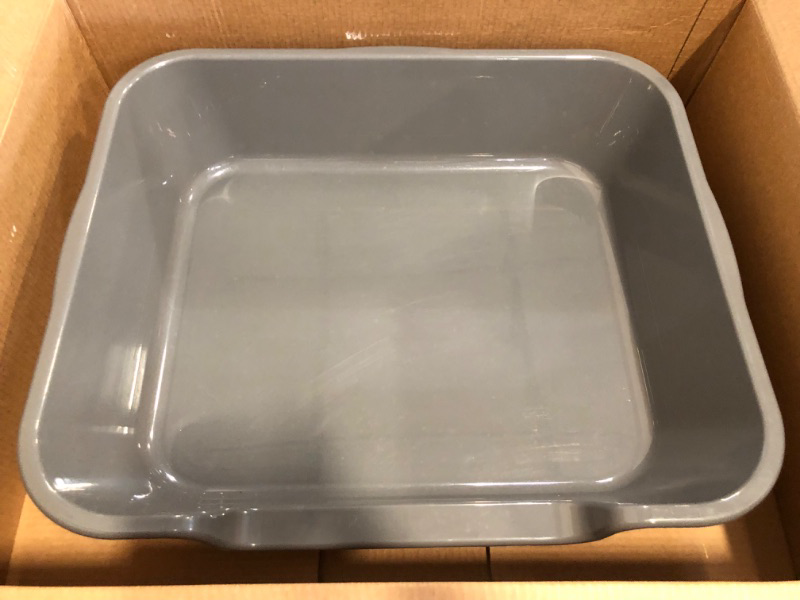 Photo 1 of Extra Large Cat Litter Box (ABS Material), Low Entry Senior Litter Pen for Geriatric Kitty Big Cats, Jumbo Pet Safe Litter Boxes Tray for Indoor Pets Potty (Gray, 24" L x 20" W)
