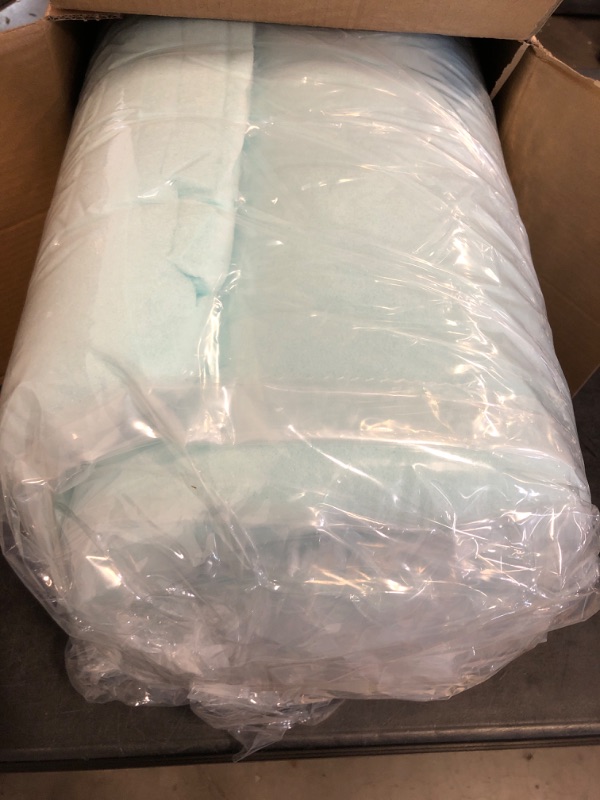 Photo 1 of Mattress Topper Queen,2 Inch Queen Size Memory Foam Mattress Topper,Cooling Gel Soft Mattress Relieves Back Pain,CertiPUR-US Certified,Light Blue
