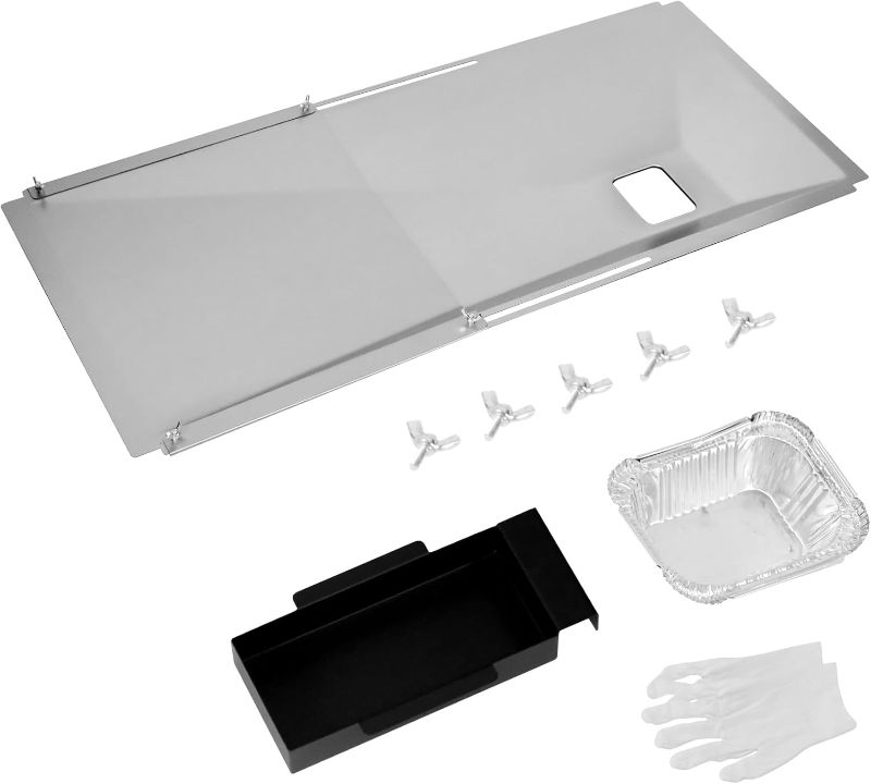 Photo 1 of Universal Grease Tray with Catch Pan for Nexgrill 720-0888s 720-0888, Charbroil, Dynaglo, Kenmore, BHG, Grill Master, Backyard, Uniflame, Expert Gas Grill, Drip Pan for 3/4/5/6 Burner Gas Grill Models
