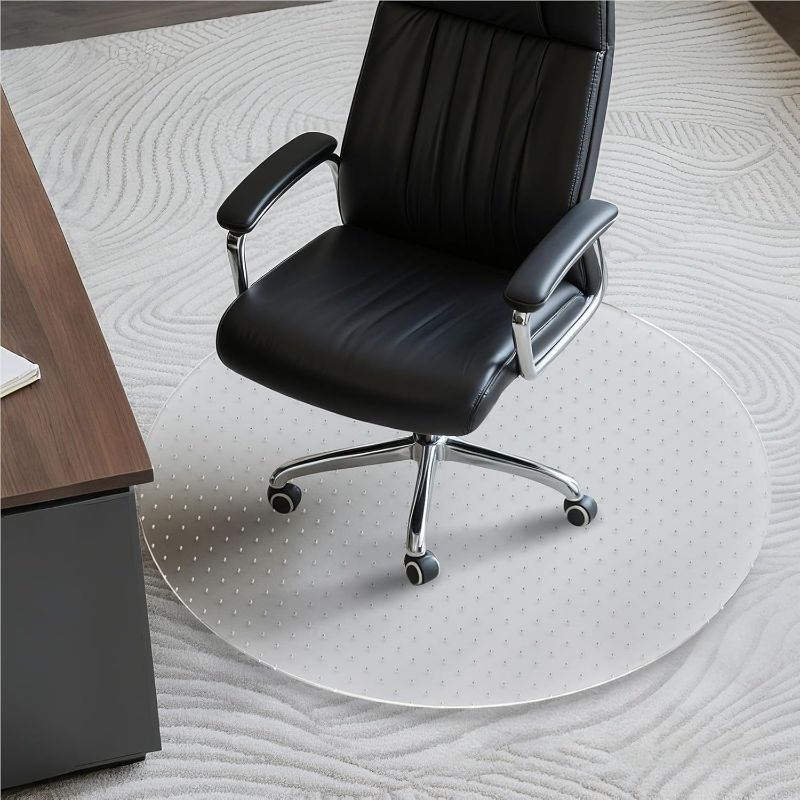 Photo 1 of Office Chair Mat for Carpet: 36"x36" Computer Desk Floor Mat - PVC Plastic Rug Carpet Protector Mats for Gaming Chair Under Desk Pad for Rolling Chair
