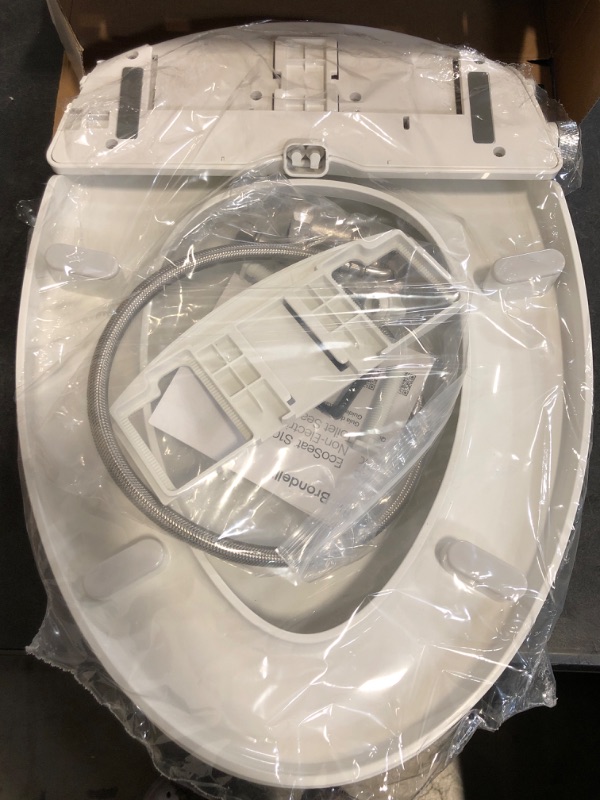 Photo 1 of Brondell Bidet Toilet Seat Non-Electric Swash Ecoseat, Fits Elongated Toilets, White - Dual Nozzle System, Ambient Water Temperature - Bidet with Easy Installation