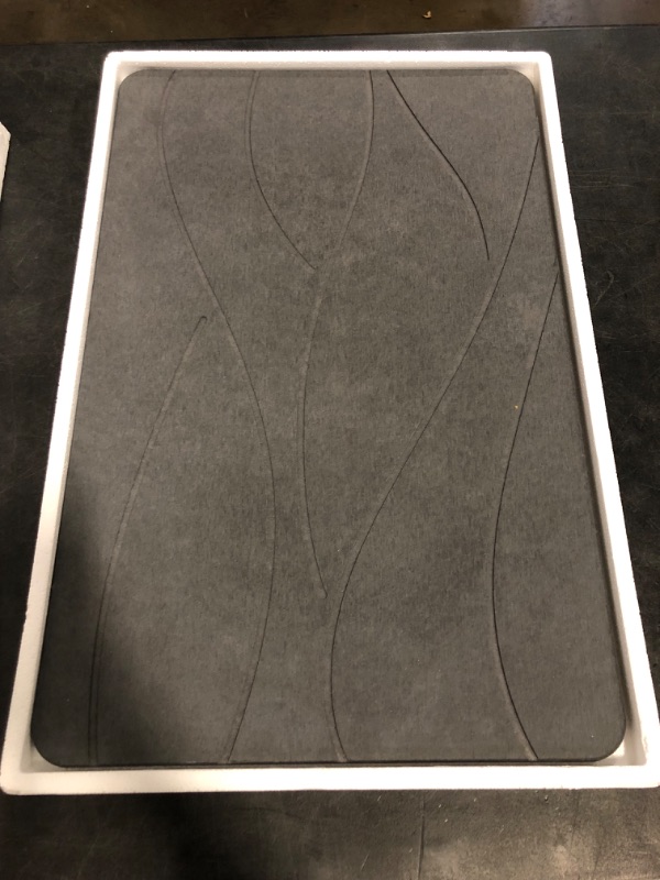 Photo 1 of Stone Bath Mat Diatomaceous Earth Shower Mat Non-Slip Super Absorbent Diatomite Stone Bath Mats for Bathroom Floor Quick Drying Natural Easy to Clean(23.6''×15.4" Gray)
