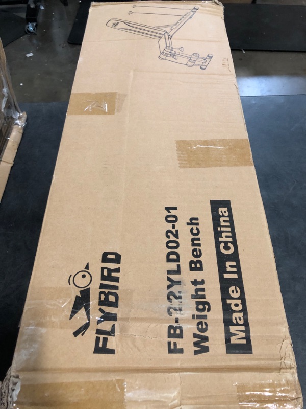 Photo 1 of FLYBIRD Adjustable Weight Bench for Home Gym, Flat/Incline/Decline Workout Bench for Bench Press, Sit Up, Sturdy Durable Folding Utility Exercise Bench -FBGEAR23
