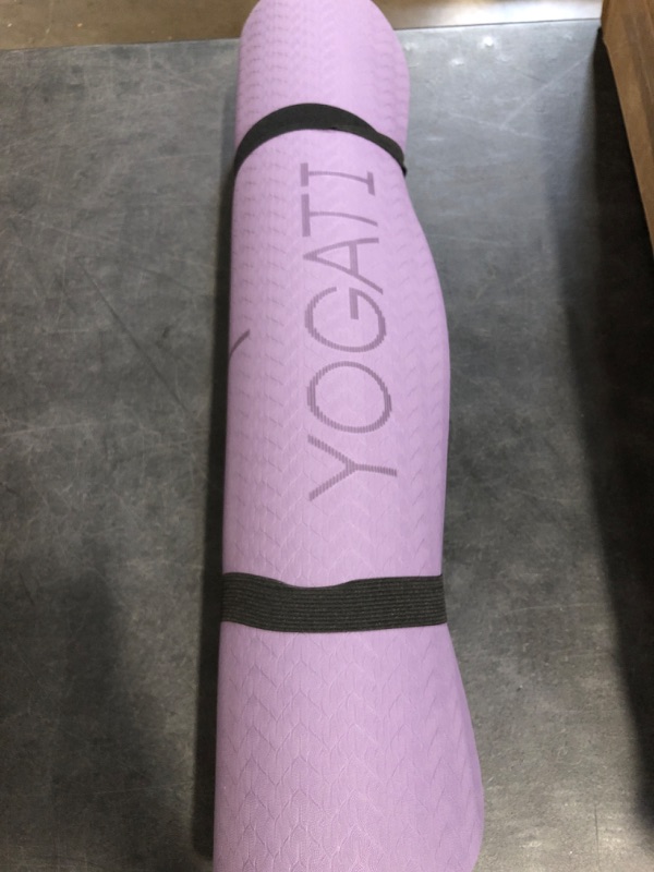 Photo 1 of YOGATI® Non Slip Yoga Mat with Alignment Lines. Home Workout Mat for Women, Men and Kids. Thick Yoga Mats with Strap for Pilates and Fitness.
