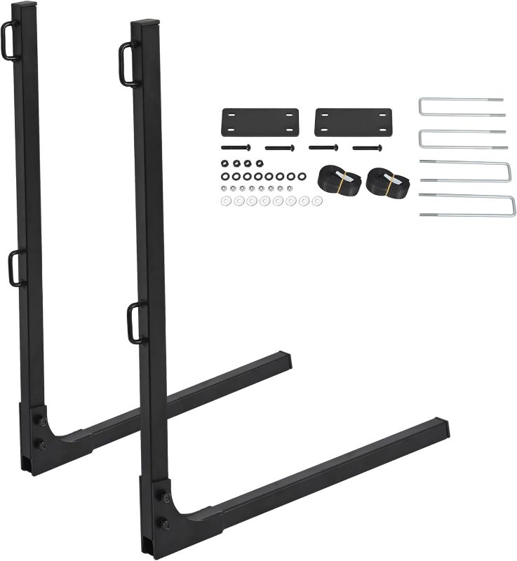 Photo 1 of KUAFU RV Foldable Tote Tank Rack Carrier Compatible with Suitcase Sizes (15, 21, 28 and 36 gallons) Universal Fit Mounts on 4" or 4.5" Square RV Bumpers
