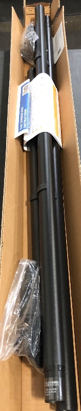 Photo 1 of Tension Curtain Rod, 51-126 Inch,Spring Closet Rod, for Windows or Shower, Easy to Install, No Drilling, No Rust, for Bathroom, Rod Diameter 1.26 Inches, Black,Umimile
