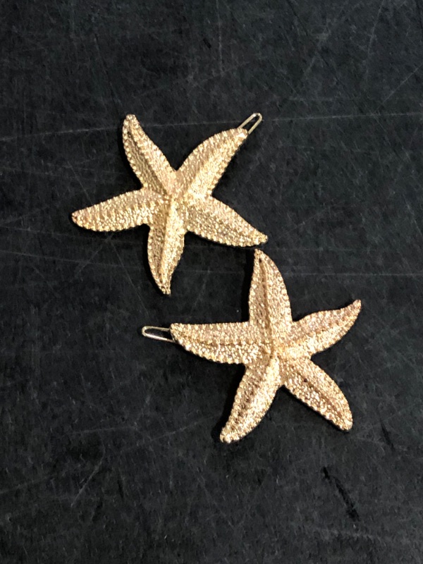 Photo 1 of **Missing 2** Hicarer 4 Pieces Starfish Hair Clip Metal Sea Star Beach Hair Pins for Women Accessories