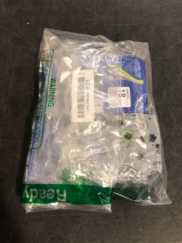 Photo 1 of **One Used* Weemay TZ Tape 18mm 0.7 Laminated White TZe-241 Compatible for Brother Label Maker Tape 18mm 0.7 TZe241 TZ241 TZ-241 Ptouch 3/4 Inch Black on White Refill for P Touch PT-D400 PTD600, 4 Pack