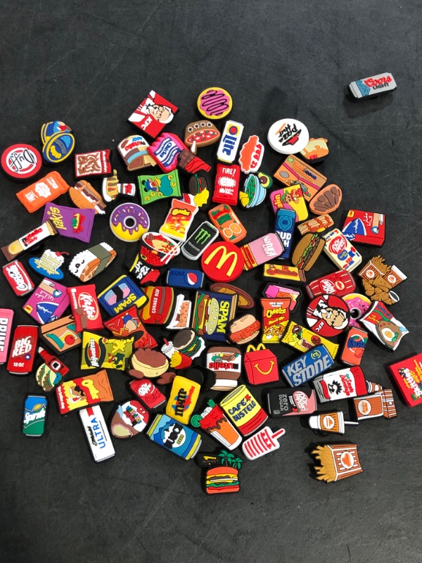 Photo 1 of Lot of Fast Food Shoes Charms Men Women Shoe Decoration Accessories For Boys Girls Adult Party Favor