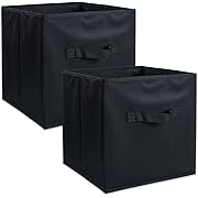 Photo 1 of **Missing One** DII Non Woven Fabric Storage Bin Collection Collapsible Organizer Cube, Small Set, 11x11x11", Black, 2 Count
Visit the DII Store