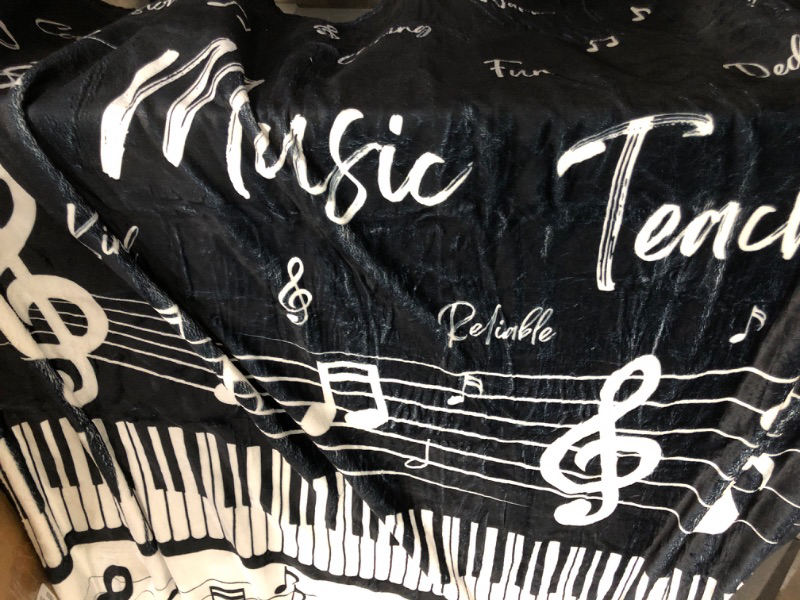 Photo 1 of Music Teacher Appreciation Gifts Blanket 60"x 50", Piano Teacher Gifts for Women Men, Best Gifts for Music Teachers, End of School Year Gifts for Piano Teachers, Thank You Music Teacher Gifts Female