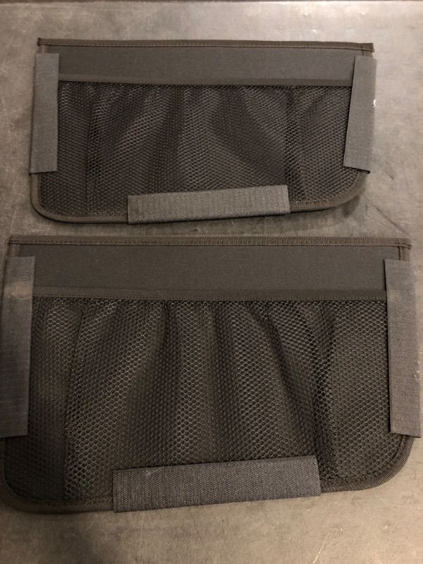 Photo 1 of Rear Trunk Organizer, Rear Trunk Organizer Storage with Mesh Pocket Dividers, Sturdy Car Organizer for Car Accessories, Groceries, Cargo, Compatible with Tesla model Y, Model 3