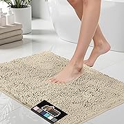 Photo 1 of GORILLA GRIP Bath Rug Mat, Thick Soft Absorbent Chenille, Quick Dry Microfiber Mats, Rubber Backing Machine Washable Shower Floor Rugs, Bathmat Runner, Bathroom Home Decor Accessories, Sand