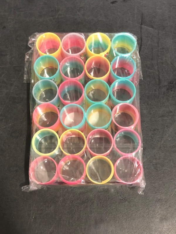 Photo 1 of Cartoon Rainbow Spring,24Pcs Cartoon Party Favors for Rainbow Slinky,Birthday,Carnival,Prizes,Goodie Bags Stuffers,Pinata Fillers,Game Birthday Party Supplies for Spring Rainbow Magic